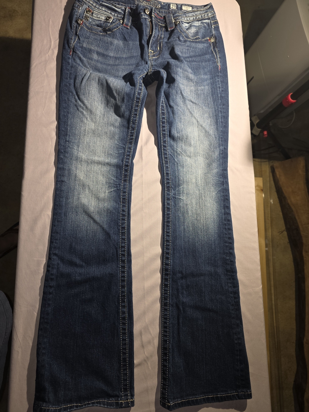 Miss Me Women's Boot Cut Jeans - Medium Blue Wash 29/32 Indeam